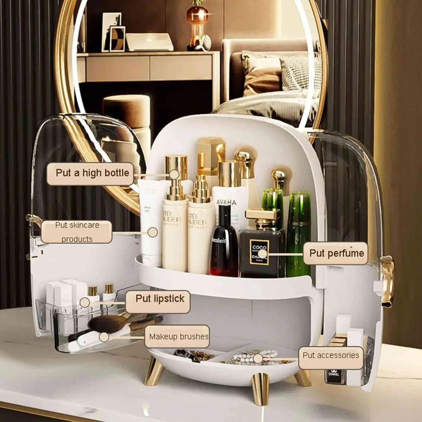 Multi-Layer Classification Portable Skincare Organizers