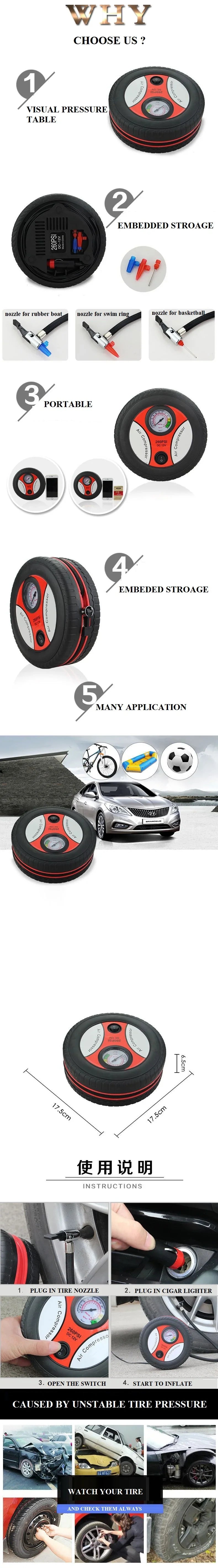Portable Electric Mini Tire Inflator
