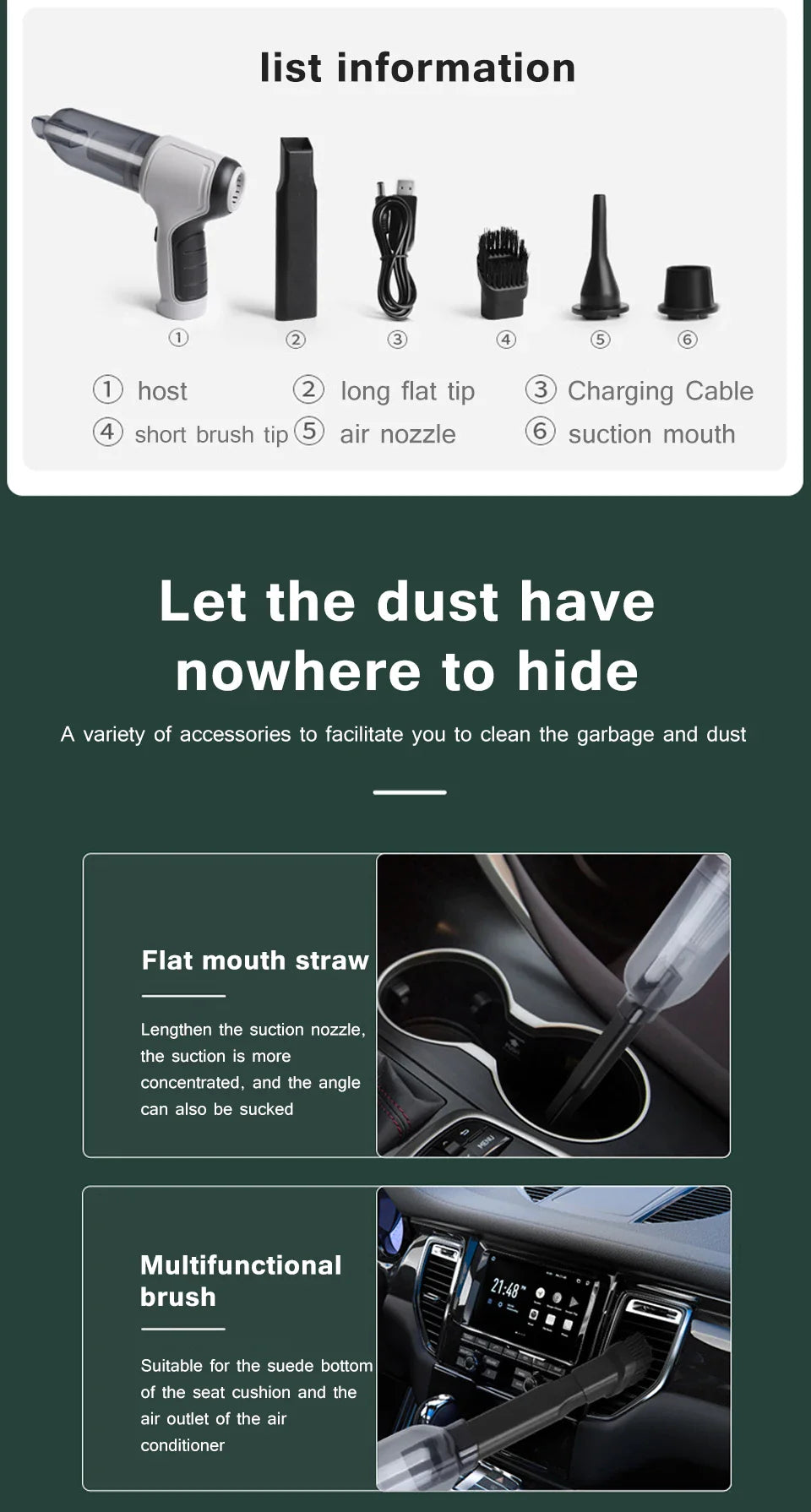 Car Vacuum Dual Purpose